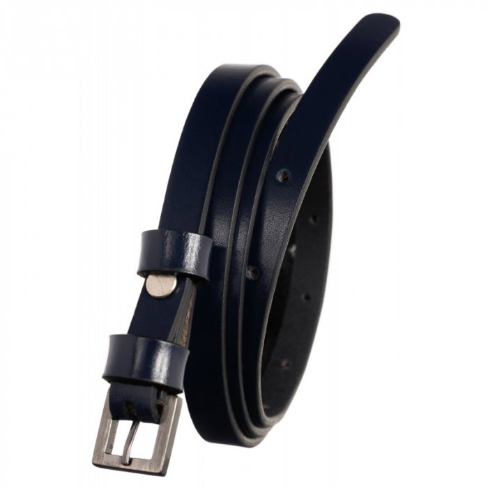 Curea Dama din piele naturala bleumarin CRLG101 - Latime 1 cm [1]