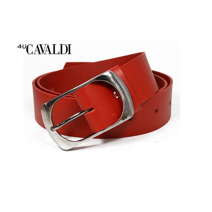 Curea Dama din piele naturala rosie CRE02 - Latime 4 cm [3]