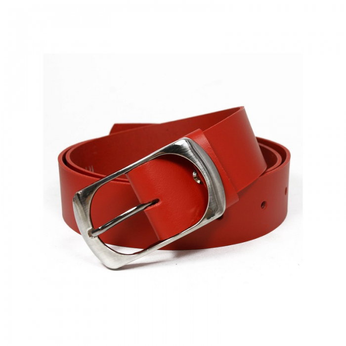 Curea Dama din piele naturala rosie CRE02 - Latime 4 cm [1]