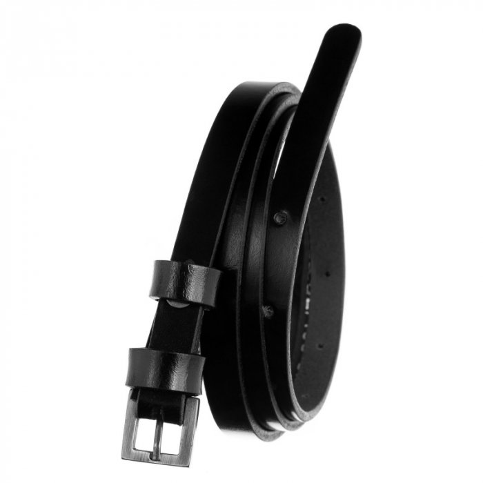 Curea Dama din piele naturala neagra CRLG100 - Latime 1 cm [1]