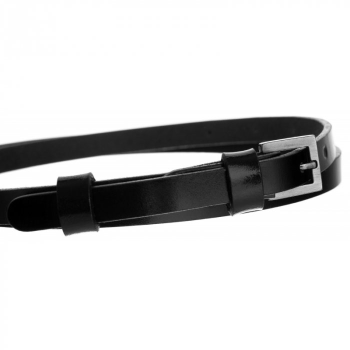Curea Dama din piele naturala neagra CRLG100 - Latime 1 cm [5]