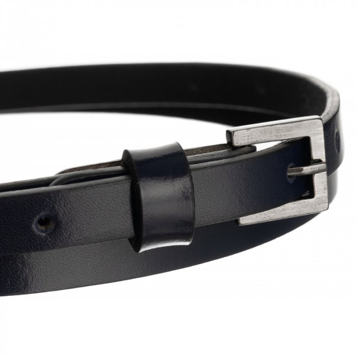 Curea Dama din piele naturala neagra CRLG100 - Latime 1 cm [3]