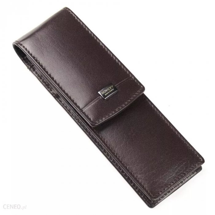 Etui stilou de lux din piele naturala Rovicky, Maron, HUS04 [1]