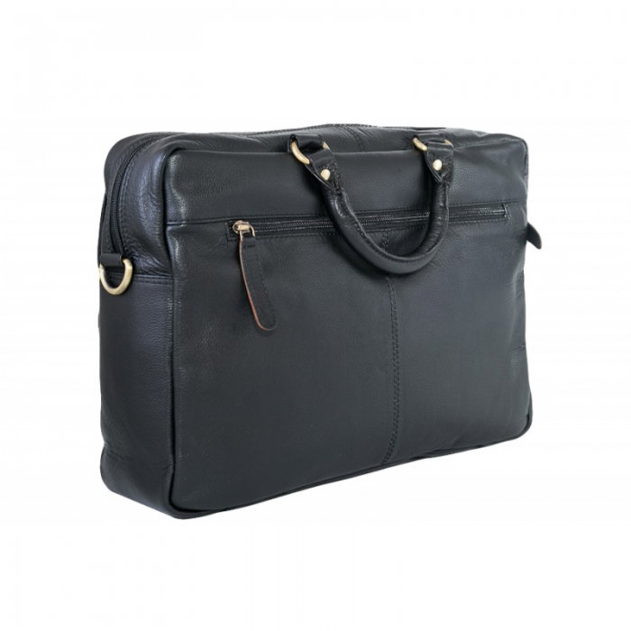 Geanta casual din piele naturala, GEAG1, Neagra [6]