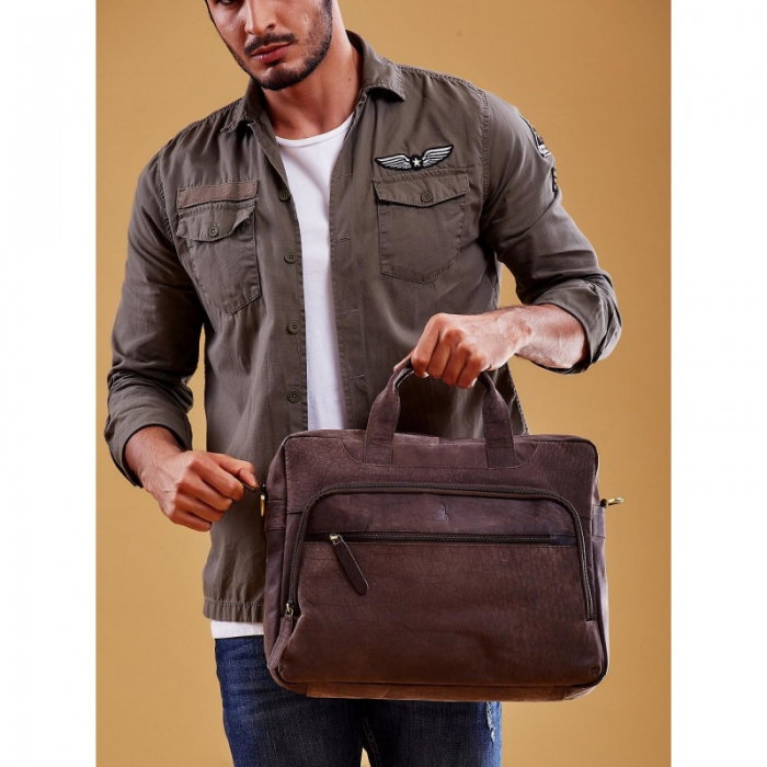 Geanta casual din piele naturala de calitate marca Always Wild [2]