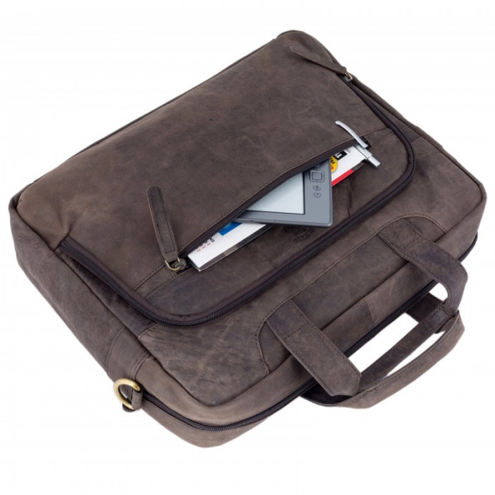 Geanta casual din piele naturala de calitate marca Always Wild [3]