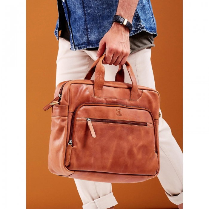 Geanta casual din piele naturala de calitate marca Always Wild - GEA411 [10]