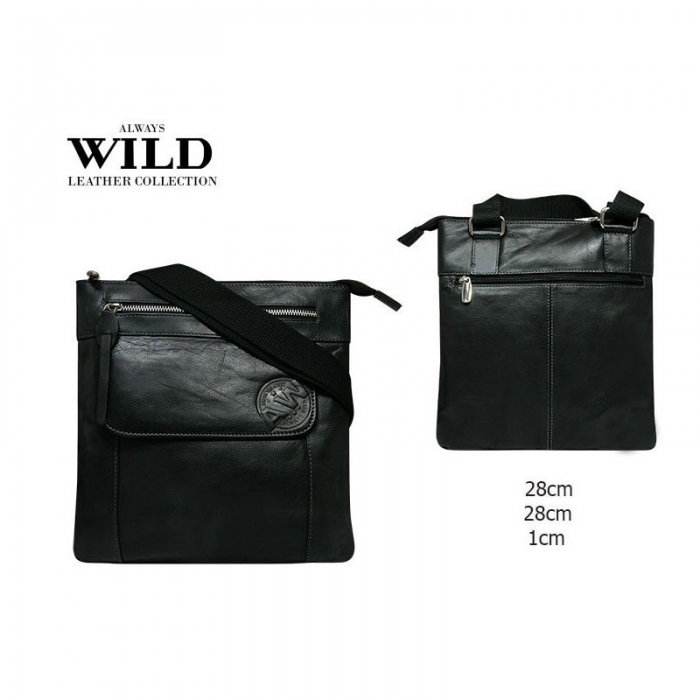 Geanta de umar plata pentru barbati din piele naturala Always Wild [8]