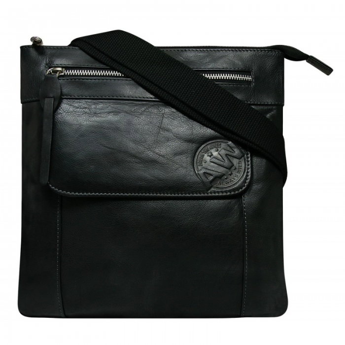 Geanta de umar plata pentru barbati din piele naturala Always Wild [1]