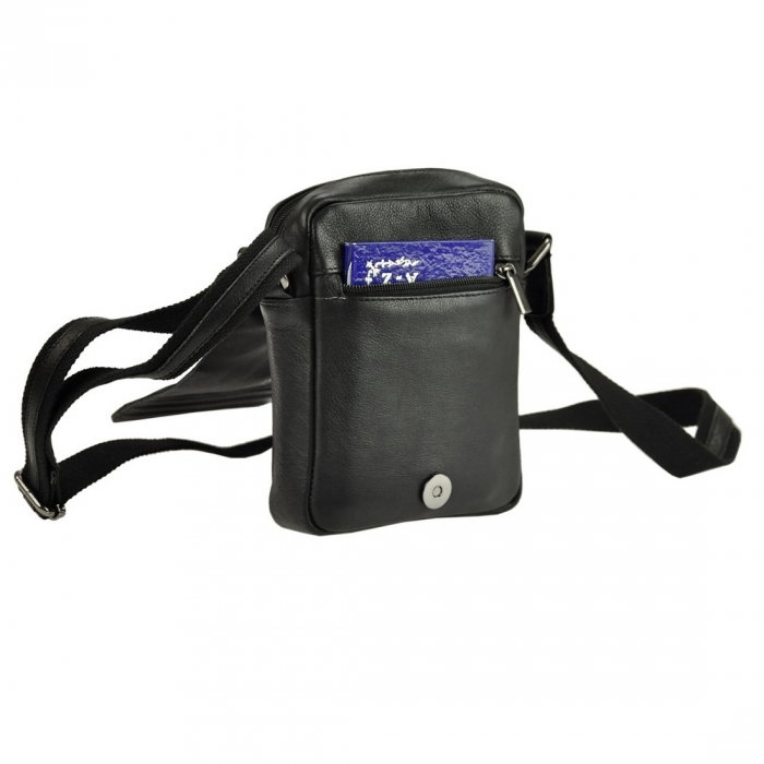 Geanta pentru umar din piele naturala Always Wild, Neagra [2]