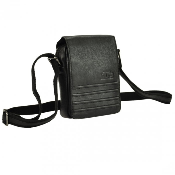 Geanta pentru umar din piele naturala Always Wild, Neagra [8]