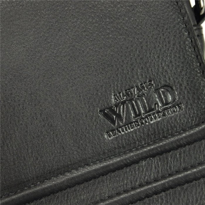 Geanta pentru umar din piele naturala Always Wild, Neagra [12]