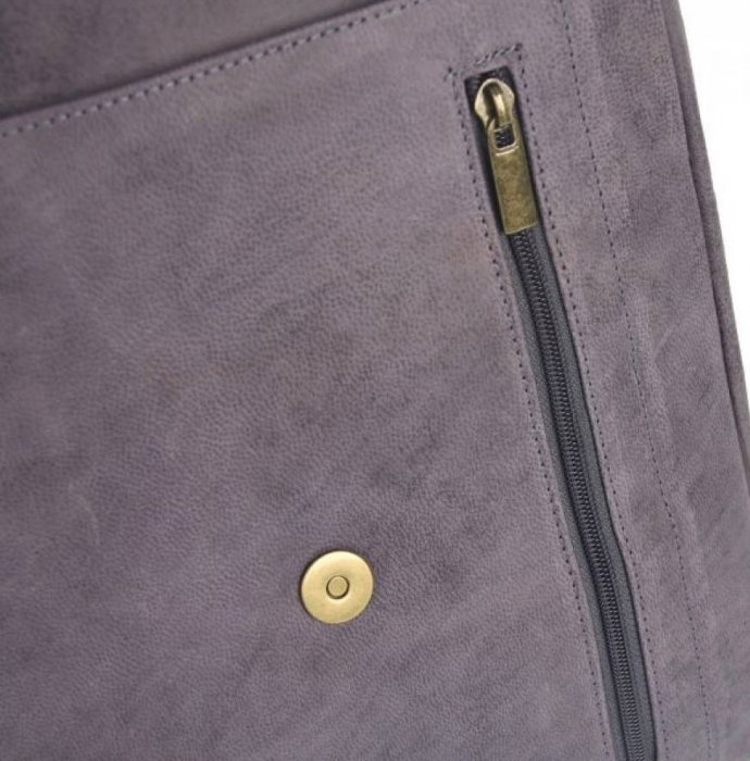 Geanta pentru umar din piele naturala, Always Wild, BORG3, Albastru [10]