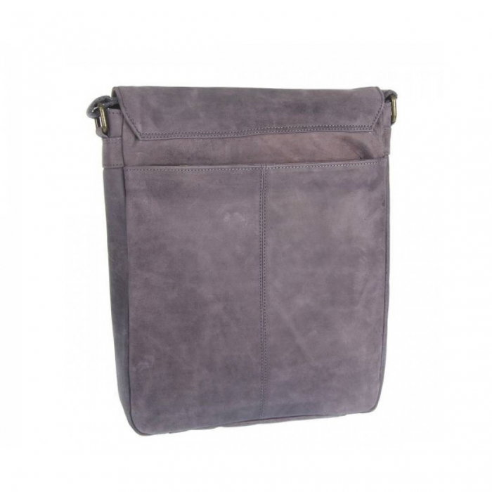 Geanta pentru umar din piele naturala, Always Wild, BORG3, Albastru [13]