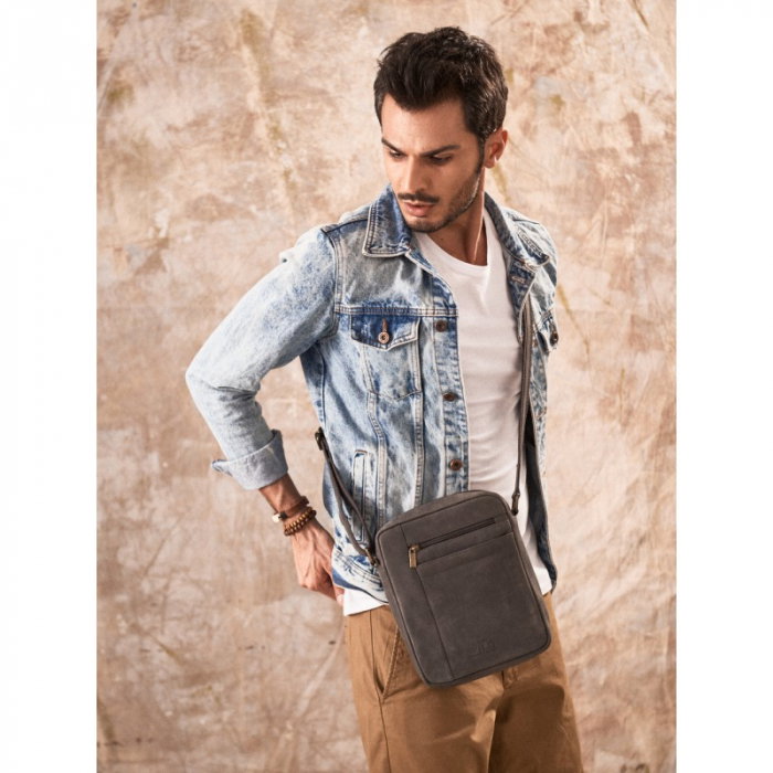 Geanta pentru umar Always Wild, BORG5, din piele naturala, neagra [3]