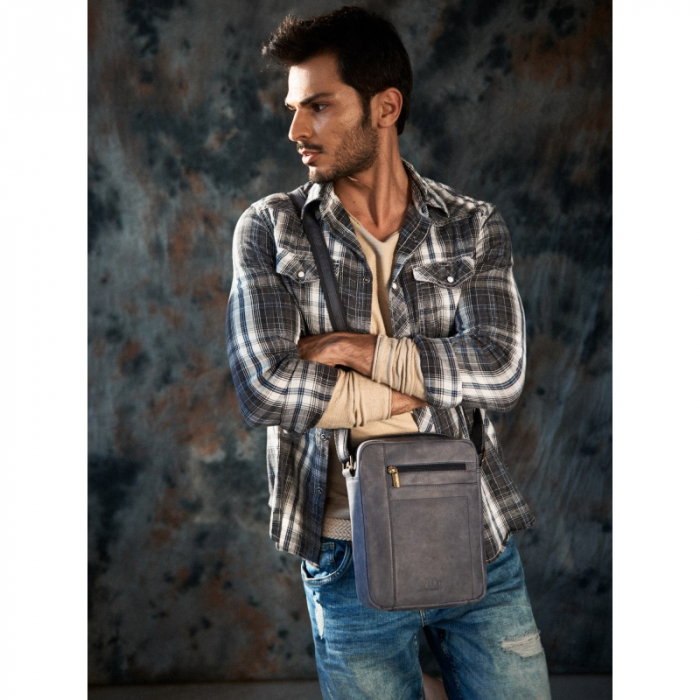 Geanta pentru umar Always Wild, BORG5, din piele naturala, neagra [8]