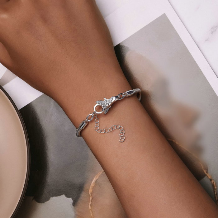 Inchizatoare dubla pentru bratara, cu  fluture [11]