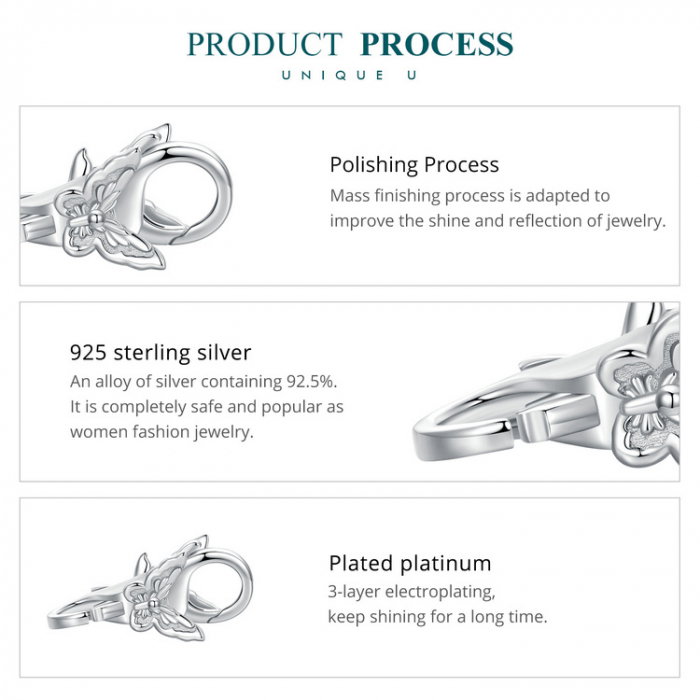 Inchizatoare dubla pentru bratara, cu  fluture [17]