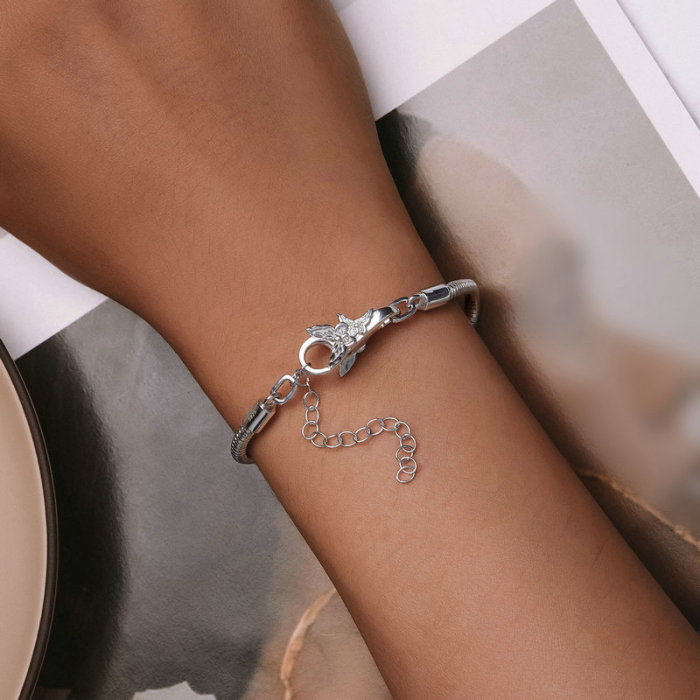 Inchizatoare dubla pentru bratara, cu  fluture [6]