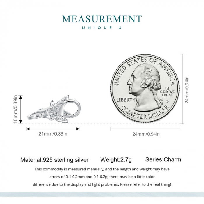Inchizatoare dubla pentru bratara, cu  fluture [16]
