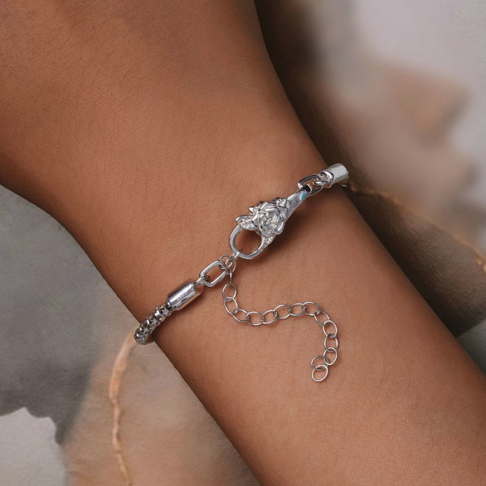 Inchizatoare dubla pentru bratara, cu  trandafir [12]