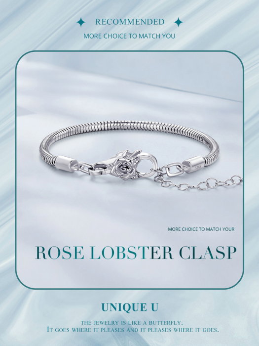 Inchizatoare dubla pentru bratara, cu  trandafir [17]