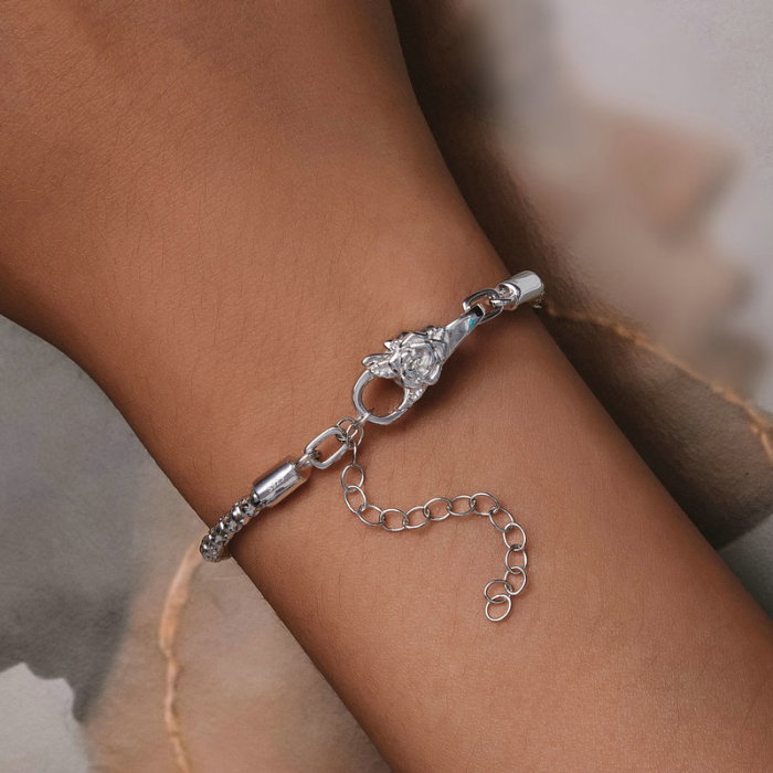 Inchizatoare dubla pentru bratara, cu  trandafir [6]