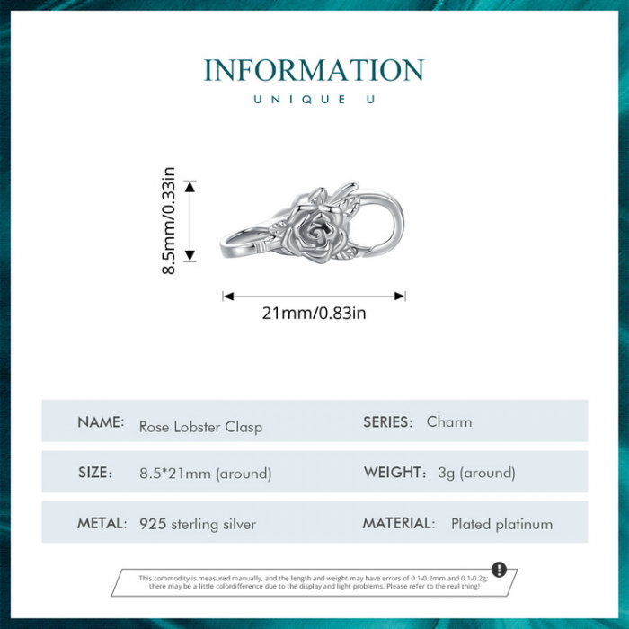 Inchizatoare dubla pentru bratara, cu  trandafir [14]