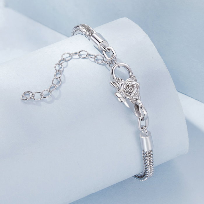 Inchizatoare dubla pentru bratara, cu  trandafir [8]