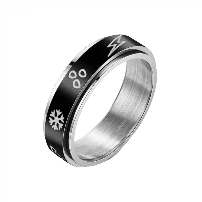 Inel antistres din inox cu simboluri [1]