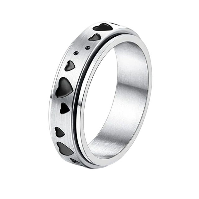 Inel antistres din inox cu inimioare [1]