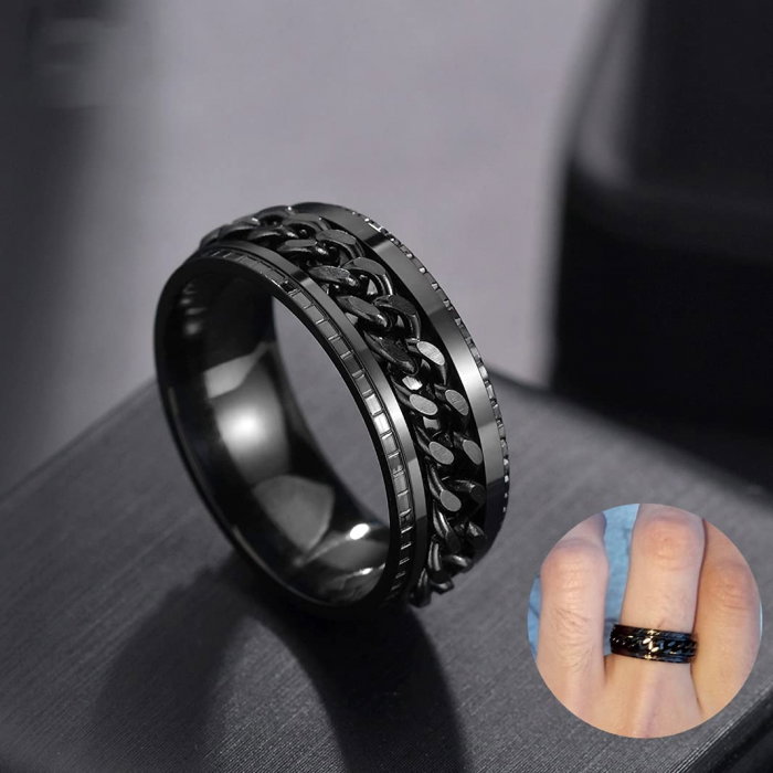 Inel antistres din inox cu lant rotativ [2]