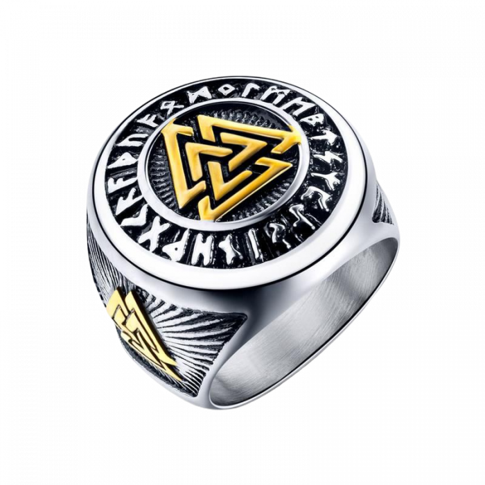 Inel inox Viking Triangle [1]