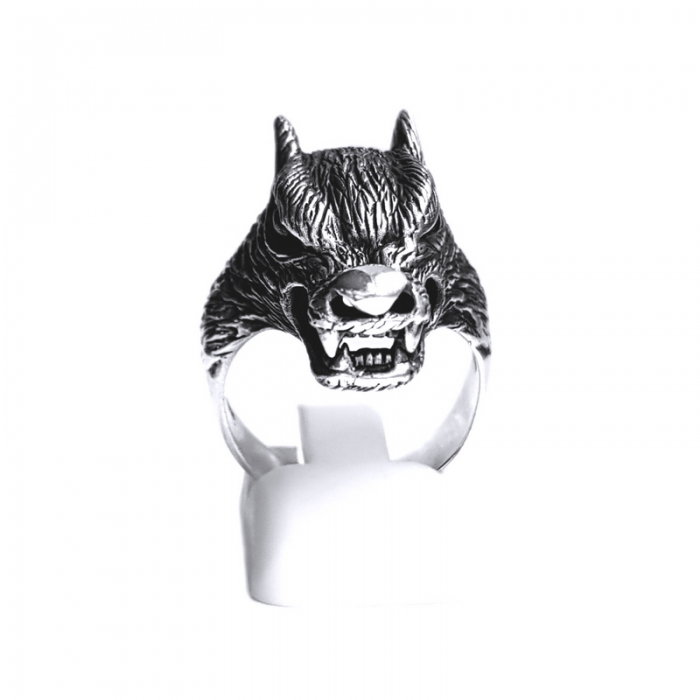 Inel argint 925 cap de lup [1]