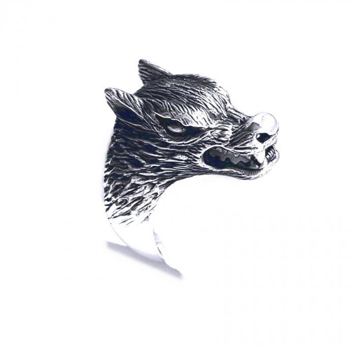 Inel argint 925 cap de lup [2]