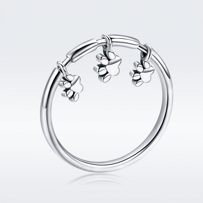 Inel argint 925 cu amprente labute catel - Be Nature IST0052 [6]