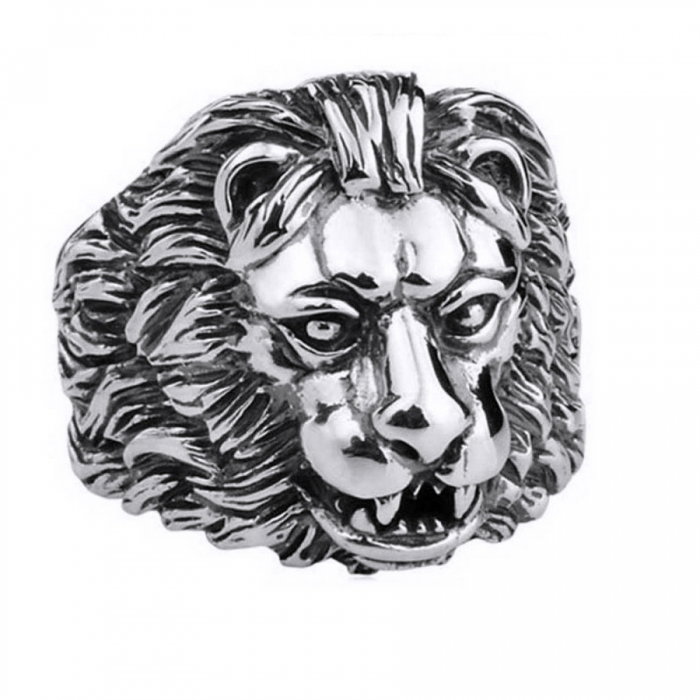 Inel argint 925 cu cap de leu, Aslan [1]