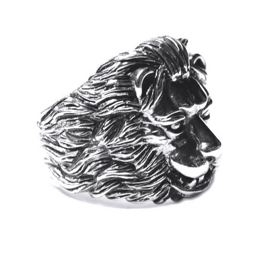 Inel argint 925 cu cap de leu, Aslan [2]