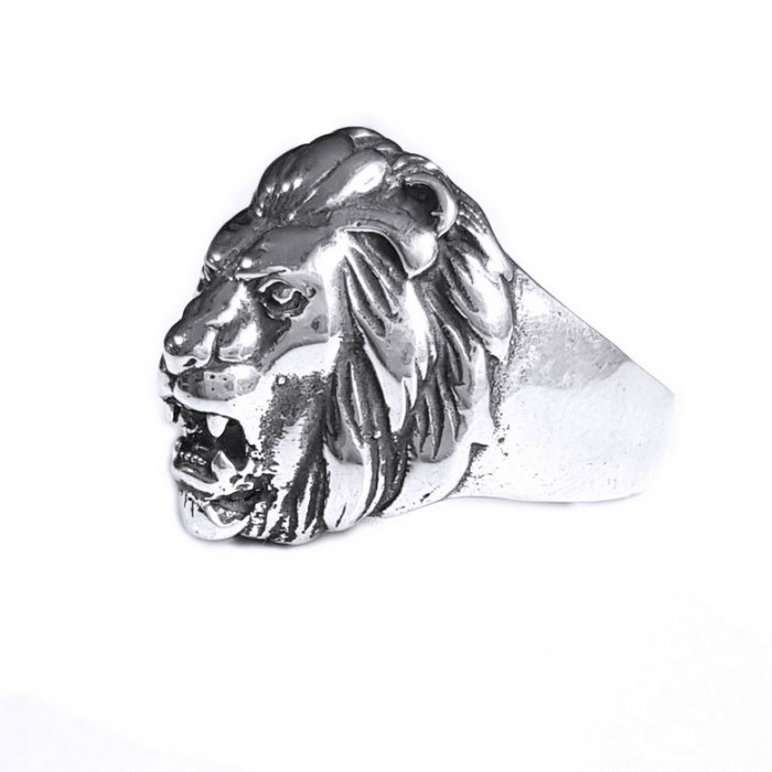 Inel argint 925 cu cap de leu, Leon [2]