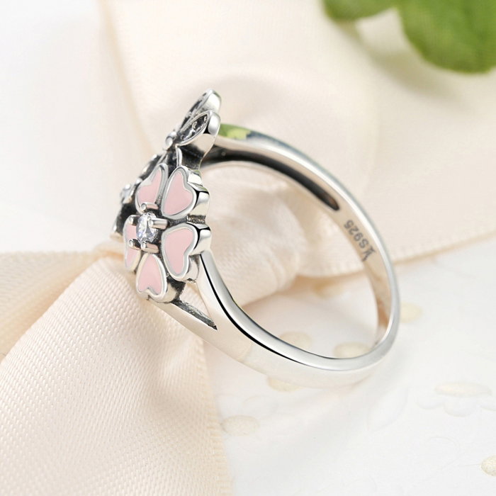 Inel argint 925 cu floricele si zirconii albe - Be Nature IST0017_173 [7]