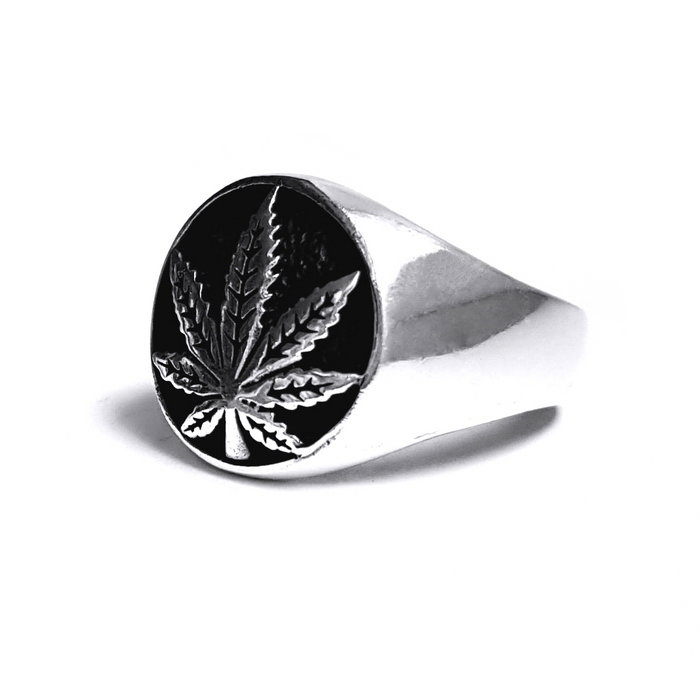 Inel argint 925 cu frunza de marijuana, Rebel Soul [2]