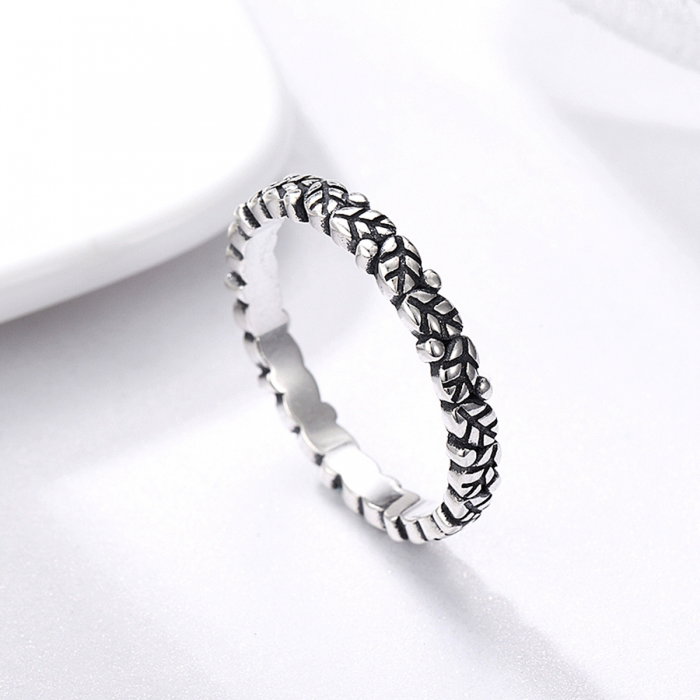 Inel argint 925 cu frunze si aspect vintage - Be Authentic IST0033 [3]