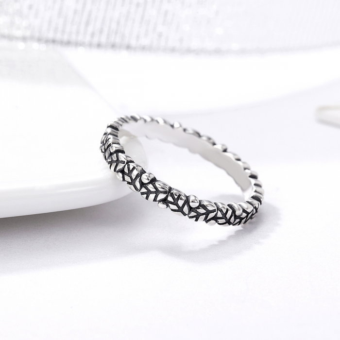 Inel argint 925 cu frunze si aspect vintage - Be Authentic IST0033 [4]