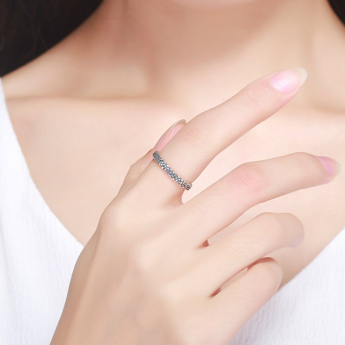 Inel argint 925 cu frunze si aspect vintage - Be Authentic IST0033 [5]