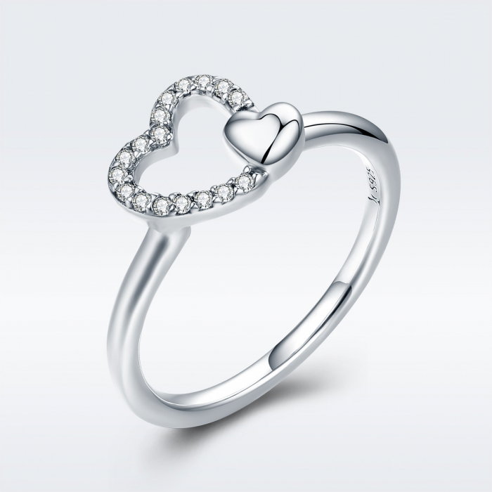 Inel argint 925 cu inimioare si zirconii - Be in Love IST0040 [3]