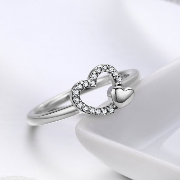 Inel argint 925 cu inimioare si zirconii - Be in Love IST0040 [2]