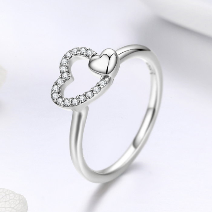 Inel argint 925 cu inimioare si zirconii - Be in Love IST0040 [4]