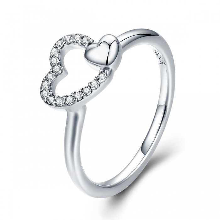 Inel argint 925 cu inimioare si zirconii - Be in Love IST0040 [1]