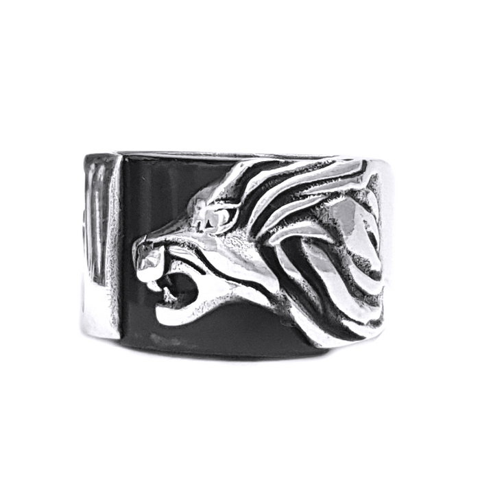 Inel argint 925 cu leu si onix [1]