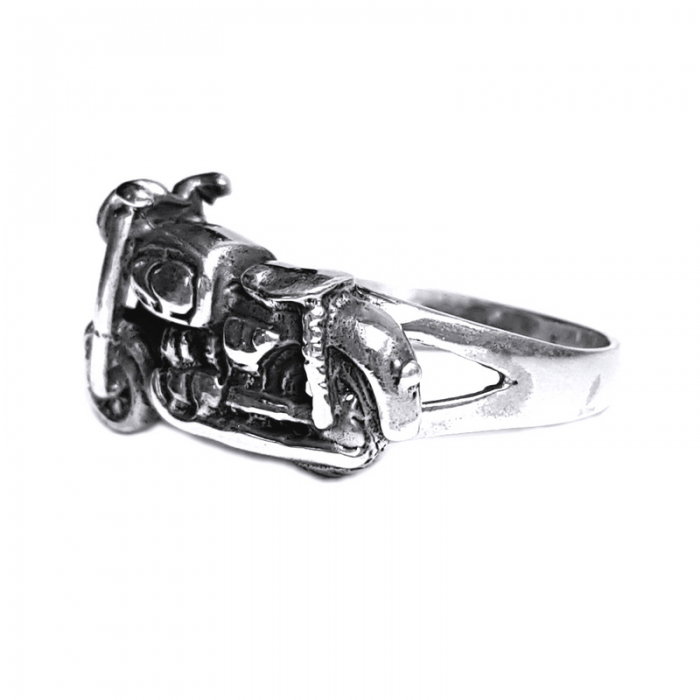 Inel argint 925 cu motocicleta, Freedom Rider [2]